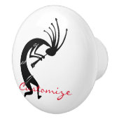 Kokopelli flute player Thunder_Cove Keramische Knop (Rechts)