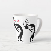 Kokopelli flute player Thunder_Cove Latte Mok (Rechterhoek)
