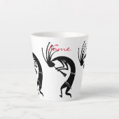 Kokopelli flute player Thunder_Cove Latte Mok (Voorkant)