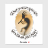 Kokopelli gaat met je hart Inspirerend Sticker (Vel)
