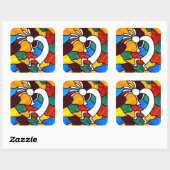 Kokopelli Glas in lood Sticker (Vel)