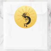 Kokopelli Gold Sun 3" Sticker (Tas)