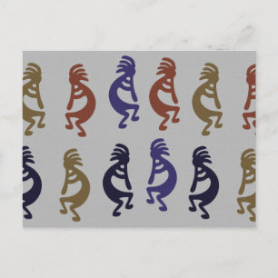 Kokopelli Group of Flute Play Figures Coffee Mu Briefkaart