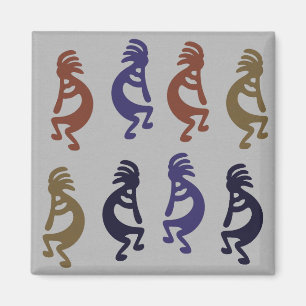 Kokopelli Group of Flute Plays Figures Magneet