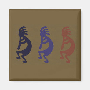 Kokopelli Group of Flute Plays Figures Magneet