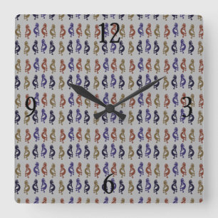 Kokopelli Group Vierkante Klok