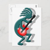 Kokopelli Guitar Briefkaart (Voorkant / Achterkant)