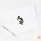 Kokopelli Hunter Ronde Sticker (Envelop)