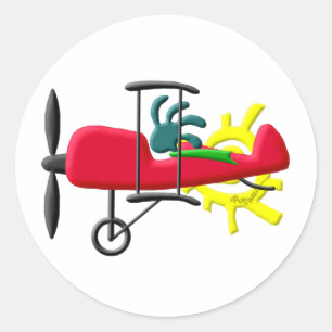 Kokopelli Indiaanse stuntvlieger Ronde Sticker