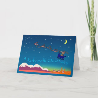 Kokopelli Kerstmis Feestdagen Kaart