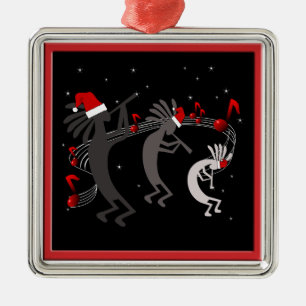 Kokopelli-kerstpremiumversiering Metalen Ornament