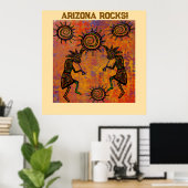 Kokopelli-kunst poster (Thuiskantoor)