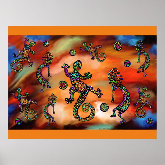 Kokopelli Kunst Poster (Voorkant)