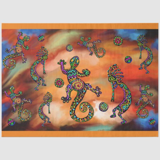 Kokopelli Kunst Tissuepapier (Voorkant)