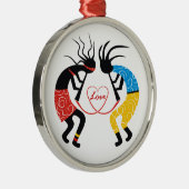 Kokopelli Liefde Metalen Ornament (Rechts)