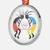 Kokopelli Liefde Metalen Ornament (Links)