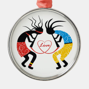 Kokopelli Liefde Metalen Ornament