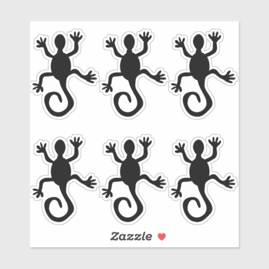 Kokopelli Lizard Silhouette Crafting Set Vinyl Sticker (Vel)