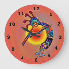 Kokopelli Lizard Sun Grote Klok