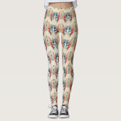 KOKOPELLI / MAN IN DE MAZE gekleurd + uw ideeën Leggings (Voorkant)