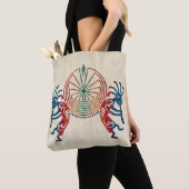 KOKOPELLI / MAN IN DE MAZE gekleurd + uw ideeën Tote Bag (Dichtbij)