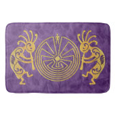 KOKOPELLI / MAN IN DE MAZE Gold + uw ideeën Badmat (Voorkant)