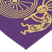 KOKOPELLI / MAN IN DE MAZE Gold + uw ideeën Lange Tafelloper (Hoek)