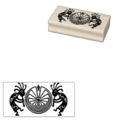 KOKOPELLI / MAN IN DE MAZE Gold + uw ideeën Rubberstempel (Gestempeld)