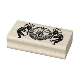 KOKOPELLI / MAN IN DE MAZE Gold + uw ideeën Rubberstempel