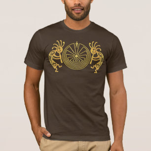 KOKOPELLI / MAN IN DE MAZE Gold + uw ideeën T-shirt