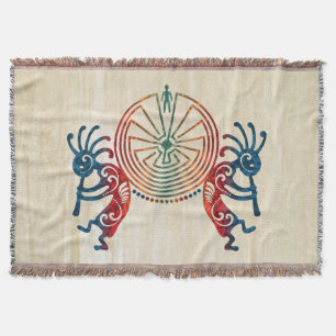 KOKOPELLI / MAN IN DE MAZE + uw ideeën Deken