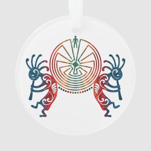 KOKOPELLI / MAN IN DE MAZE + uw ideeën Ornament (achterkant)