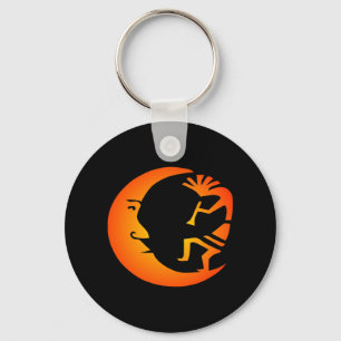 Kokopelli Moon-Black Sleutelhanger