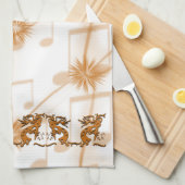 Kokopelli-musicus links en rechts theedoek (Quarter Fold)