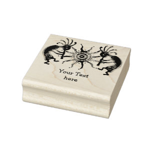 KOKOPELLI musicus SUN + jouw ideeën Rubberstempel