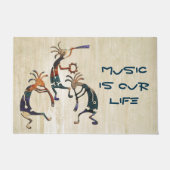 KOKOPELLI musicus trio + jouw ideeën Deurmat (Voorkant)