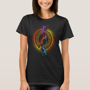 Kokopelli muzikant acrobaten - Mandala Sun 1 - Fan T-shirt
