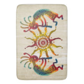 KOKOPELLI muzikant sun + uw ideeën Badmat (Voorkant Verticaal)
