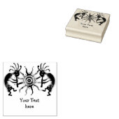 KOKOPELLI muzikant SUN + uw ideeën Rubberstempel (Gestempeld)