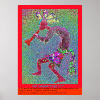 KOKOPELLI MYSTICAL RED GRENDER POSTER