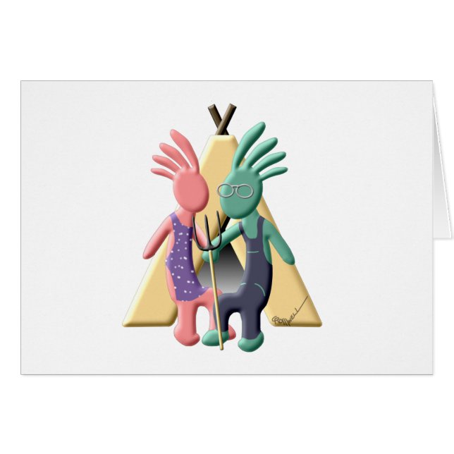 Kokopelli Native American Gothic (Voorkant Horizontaal)