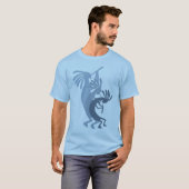 Kokopelli Obtient Musique Mens Blue Tshirt (Devant entier)