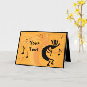 Kokopelli Obtient Une Carte De Voeux Musique (Fleur jaune)