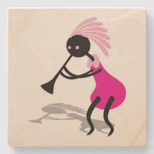 Kokopelli-Onderzetters Stenen Onderzetter