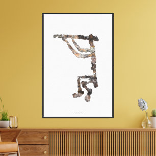 Kokopelli Petroglyf Canvasprint Canvas Afdruk