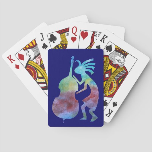 Kokopelli Plays Bass Pokerkaarten (Achterkant)
