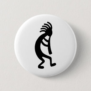 Kokopelli-producten en -Design! Ronde Button 5,7 Cm