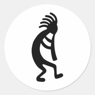 Kokopelli-producten en -Design! Ronde Sticker