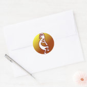 Kokopelli Ronde Sticker (Envelop)