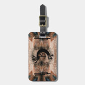 Kokopelli Southwest Desert Mosaic Bagagelabel (Voorkant verticaal)